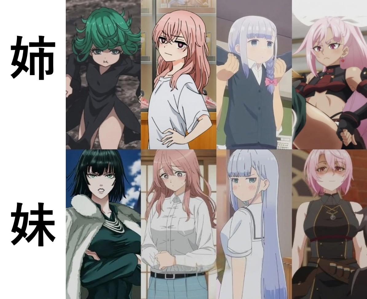 【动漫姐妹身高反差萌】动漫萌属性二次元姐妹设定解析