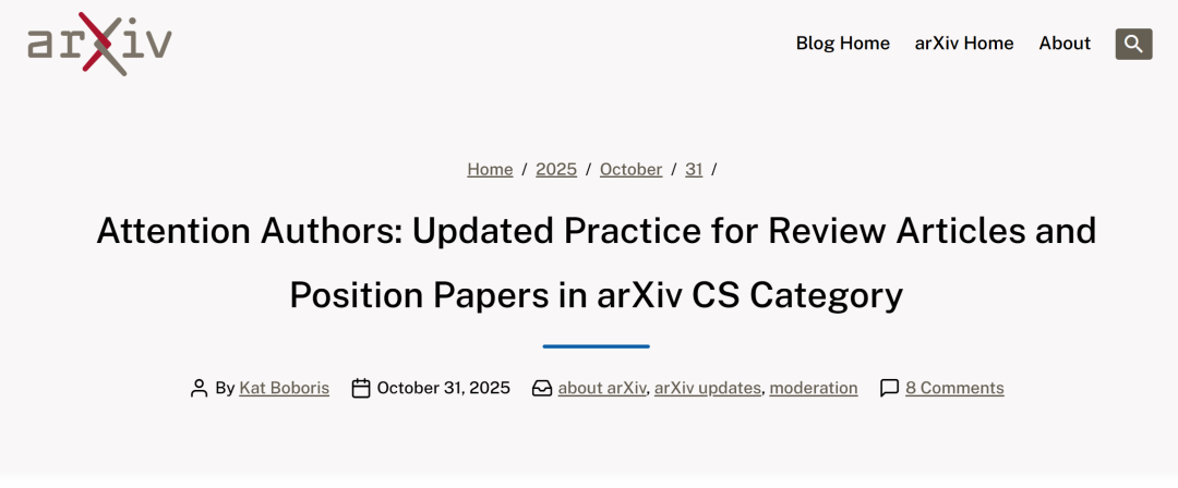 arXiv政策巨震背后的真相：全面封杀CS综述，自立门户清退AI水文