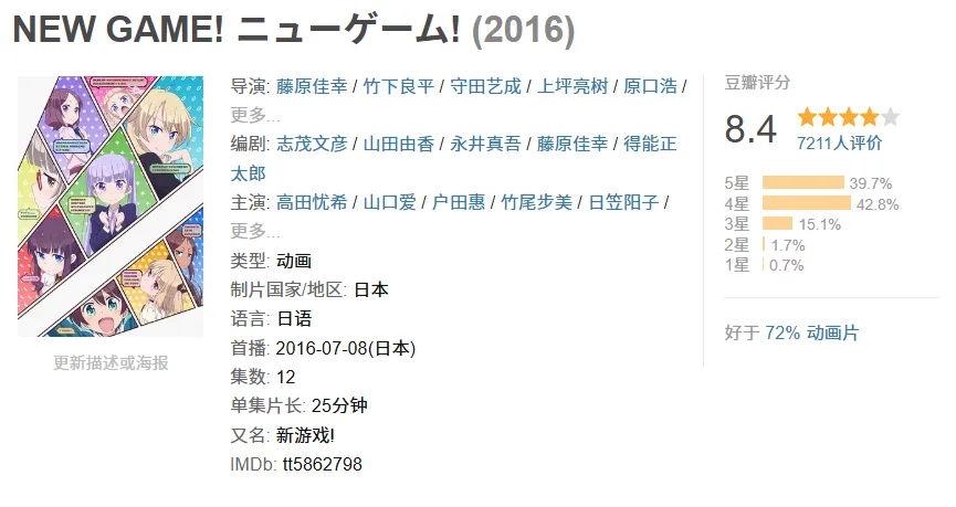 NEW GAME补番指南萌系社畜动画推荐