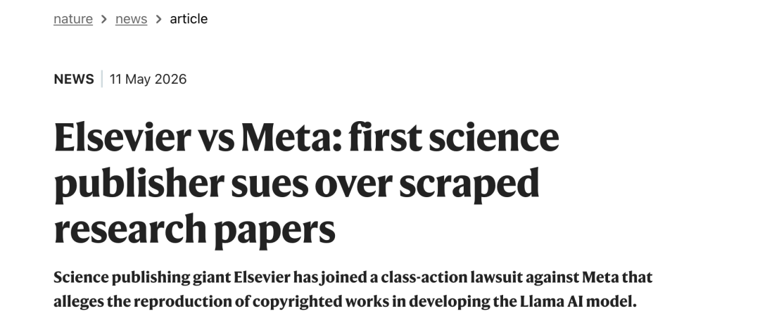 学术圈炸了！Elsevier联手巨头起诉Meta，盗版论文训练Llama再掀版权风暴