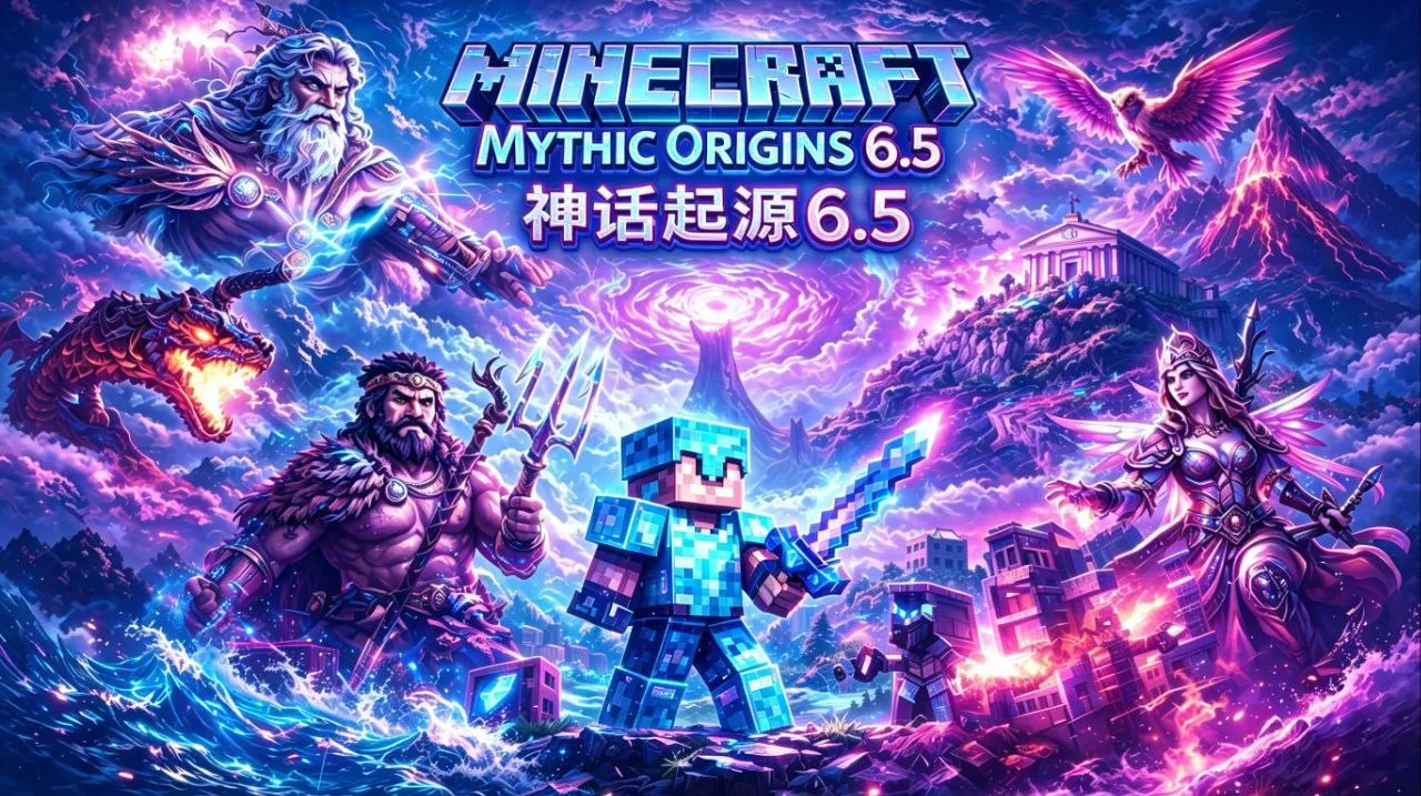 换个活法！《我的世界》“神话起源”整合包带你体验开箱即用的魔法与冒险狂欢