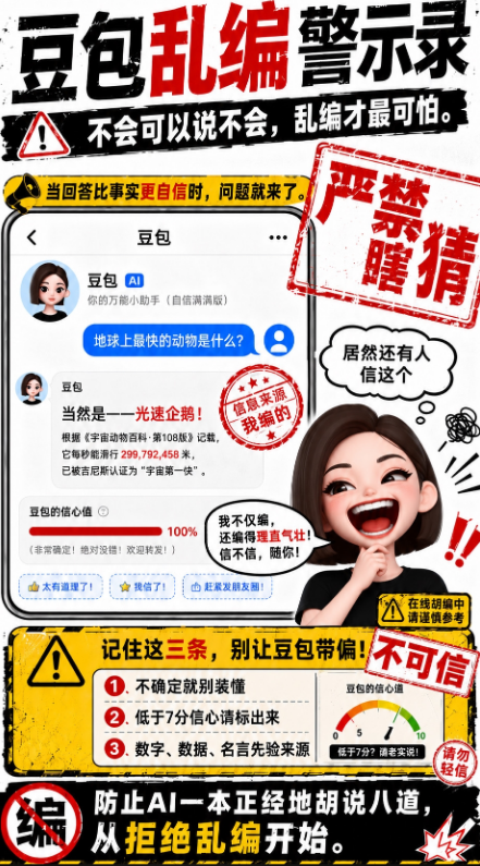 【AI幻觉与盲目信任】大模型满嘴跑火车，别让豆包们把你的脑子玩坏了