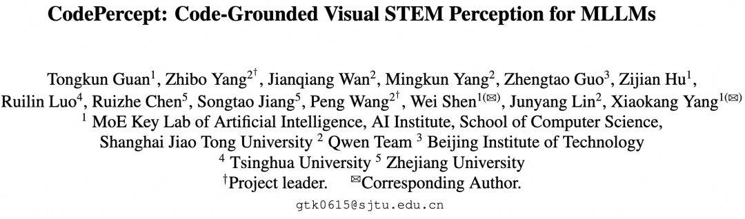 CVPR 2026：代码驱动感知范式 CodePercept 破解大模型 STEM 视觉推理瓶颈