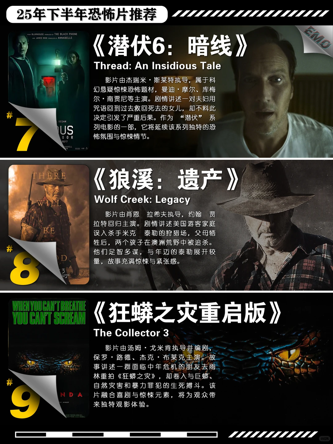 2025下半年恐怖片单推荐：电锯惊魂11、寂静岭等必看前瞻 - ACGFav