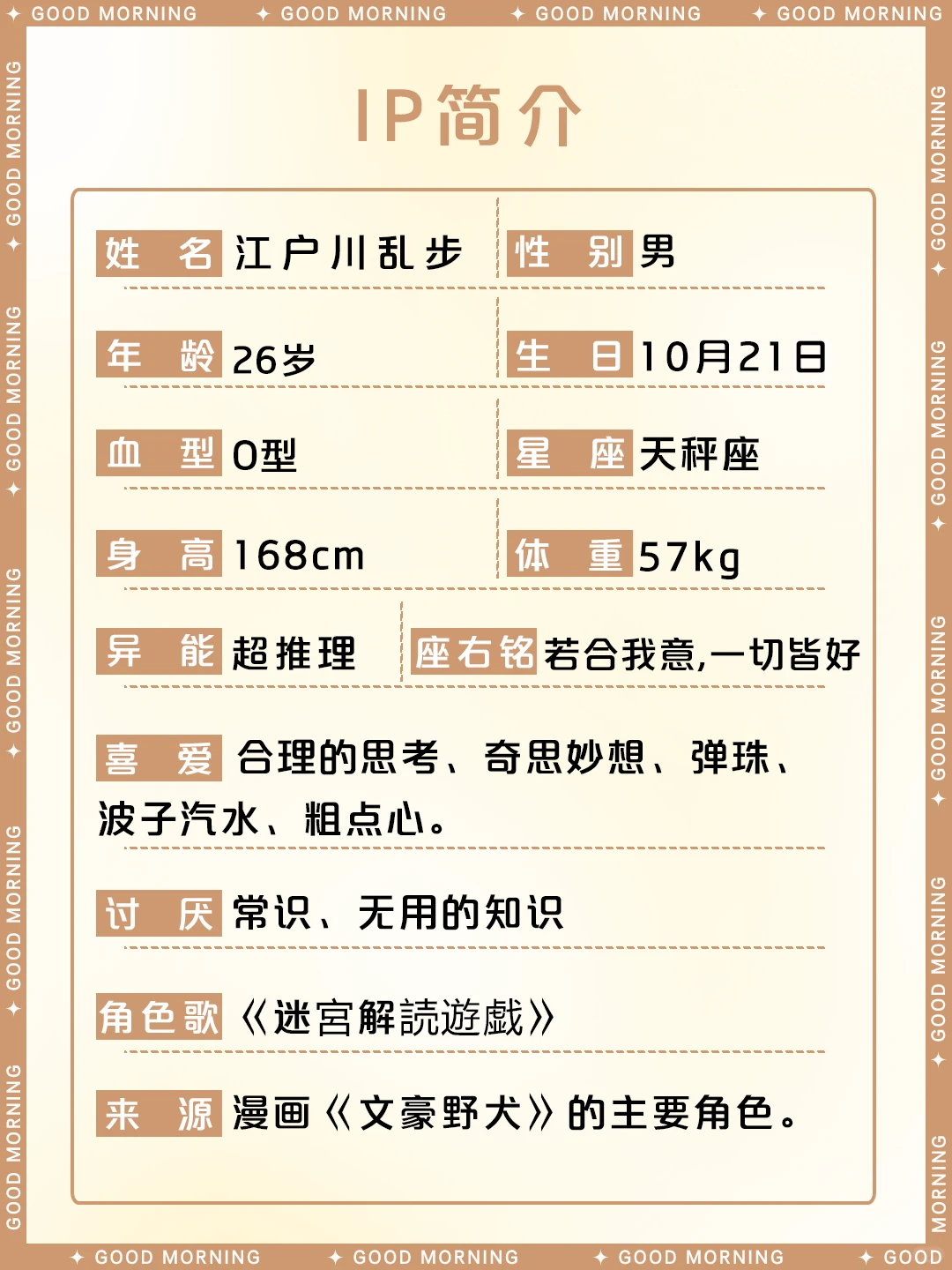 文豪野犬江户川乱步角色介绍 | 名侦探的超推理