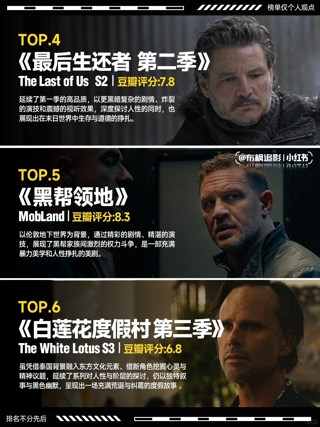 12部高分新剧推荐：黑镜7、白莲花3、最后生还者2等 - ACGFav