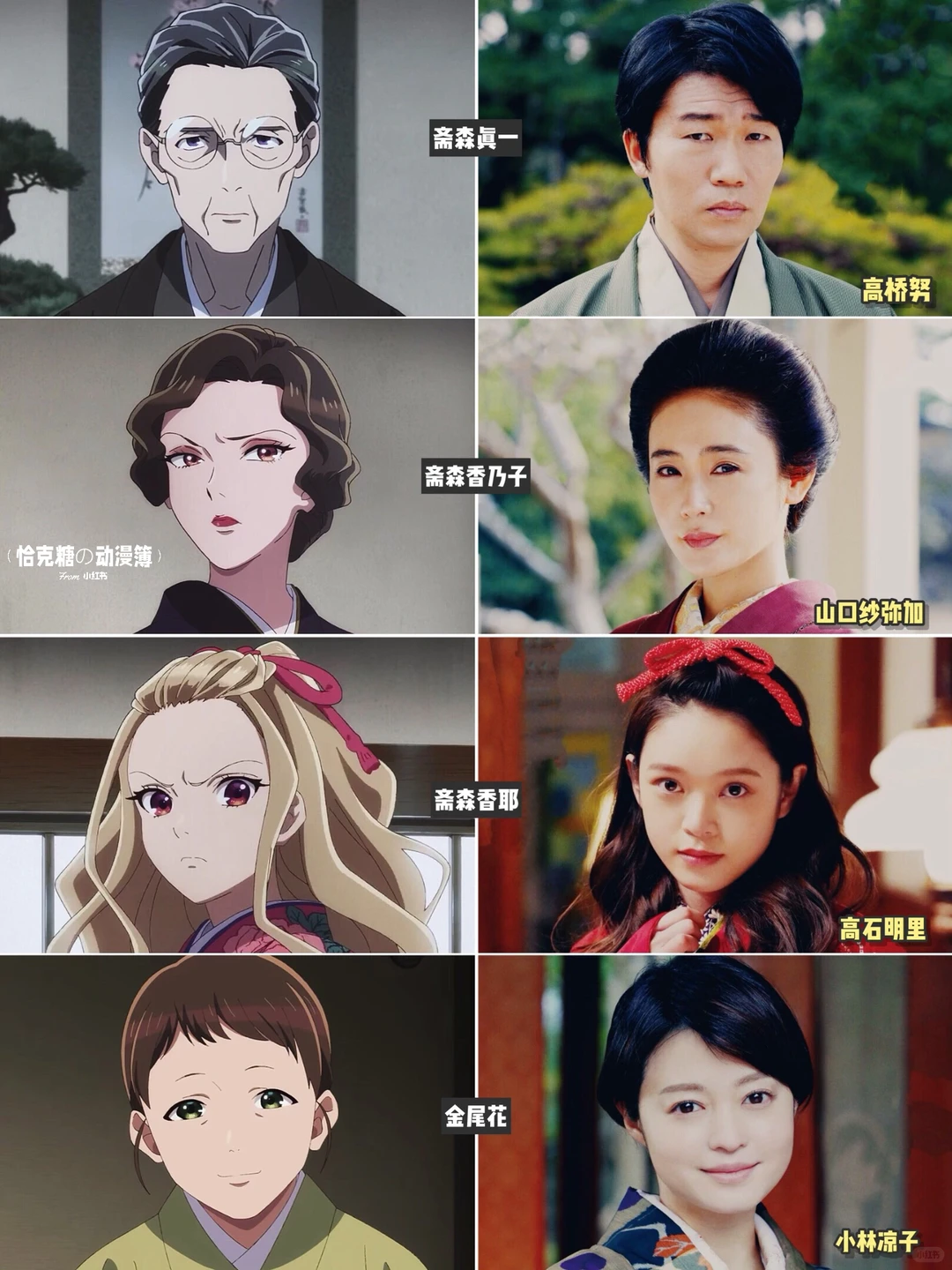 我的幸福婚约动画vs电影角色对比，目黑莲今田美樱还原度高吗？