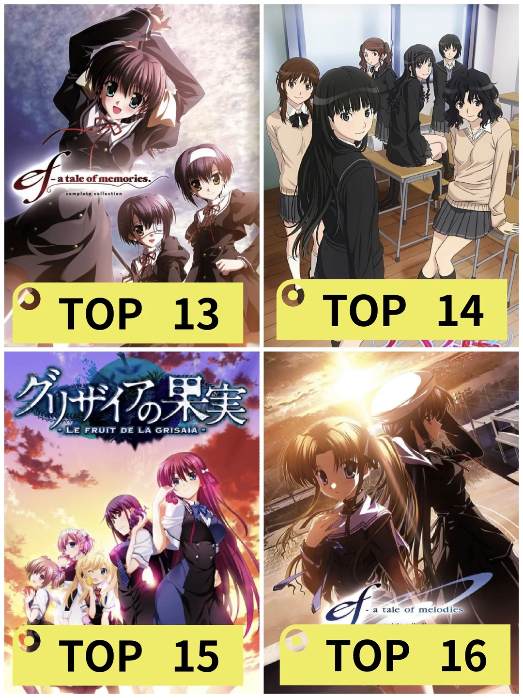 最热galgame改动漫排行榜Top16：石头门、Fate、CLANNAD领衔