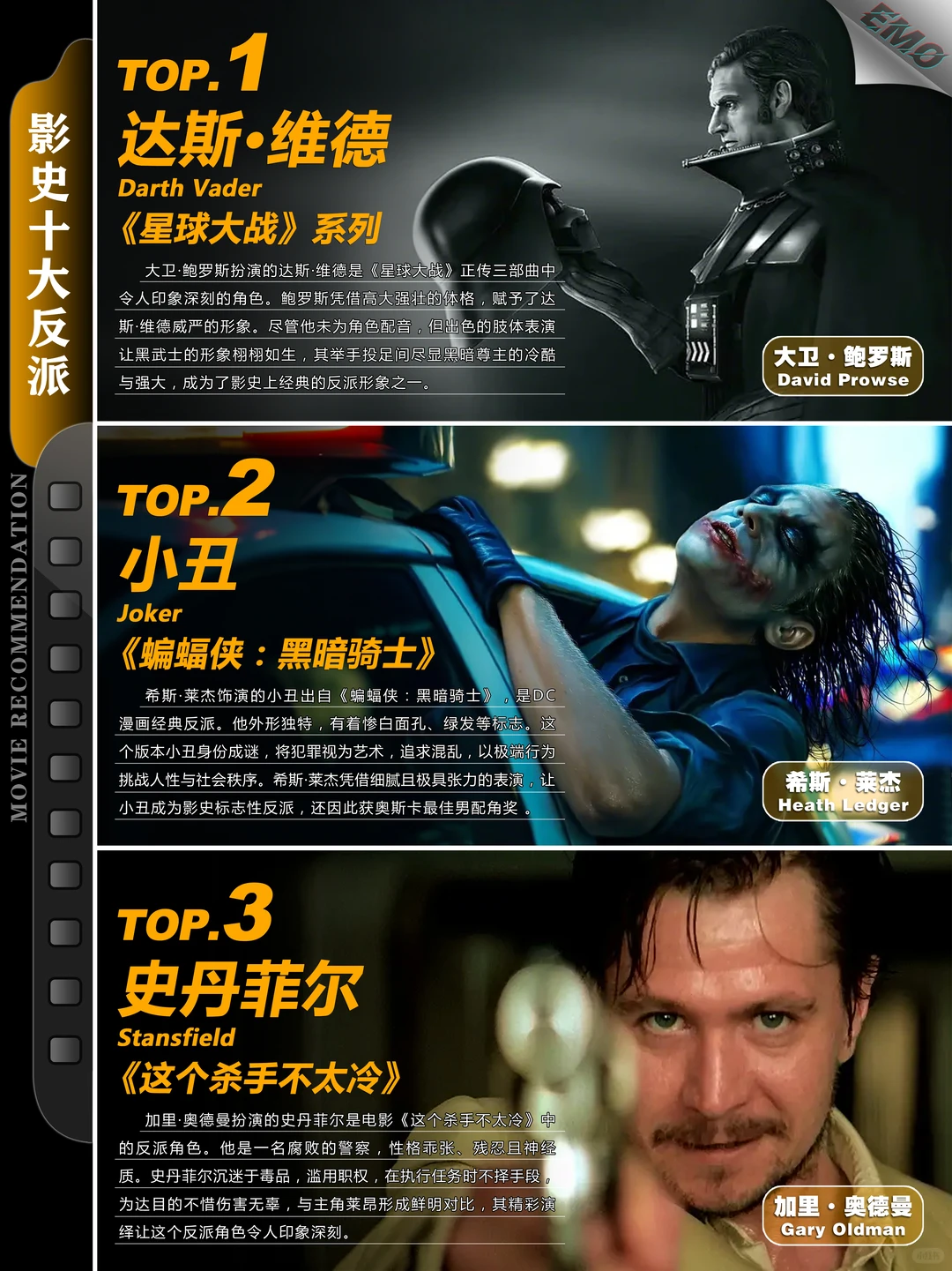 影史十大经典反派角色盘点：从达斯·维达到小丑 - ACGFav