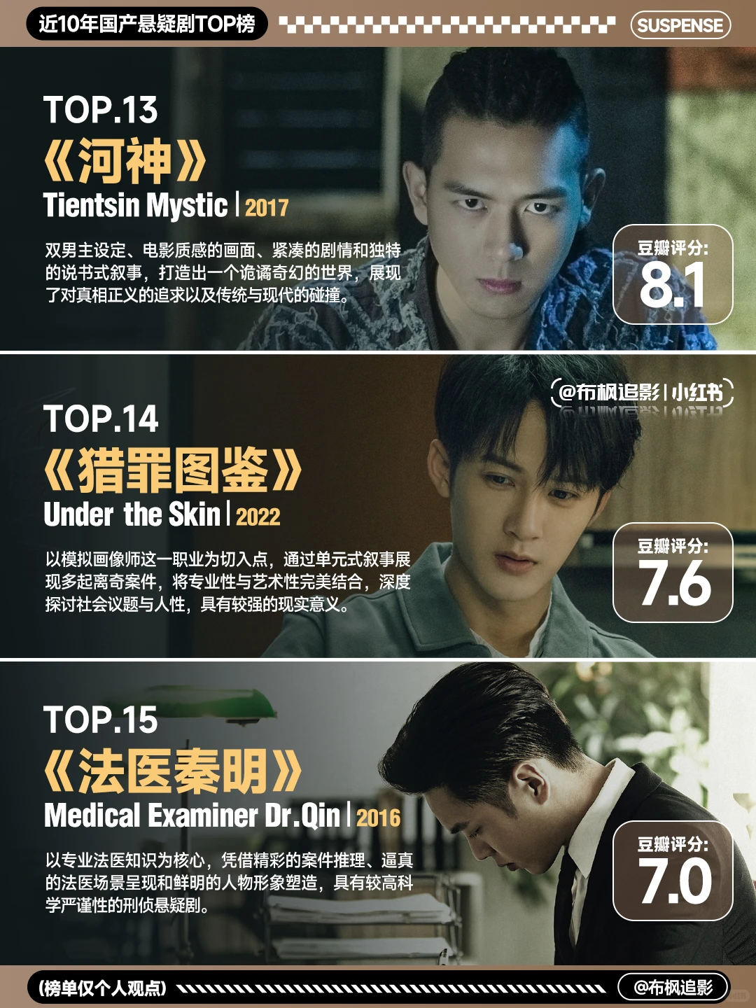 近十年国产悬疑剧封神榜TOP15：从《白夜追凶》到《漫长的季节》，这些烧脑神作你刷了几部？