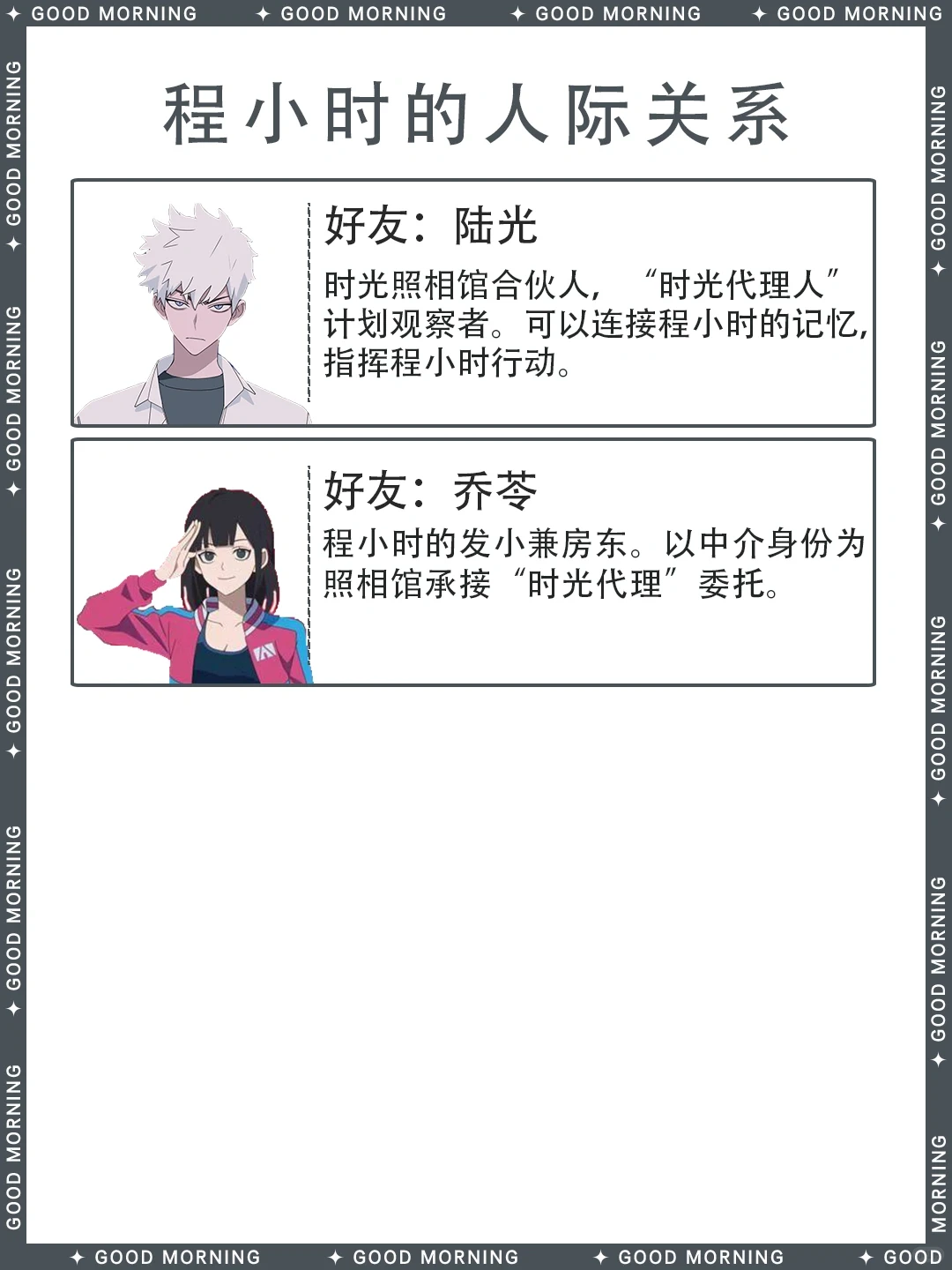程小时角色介绍 - 时光代理人男主角资料档案