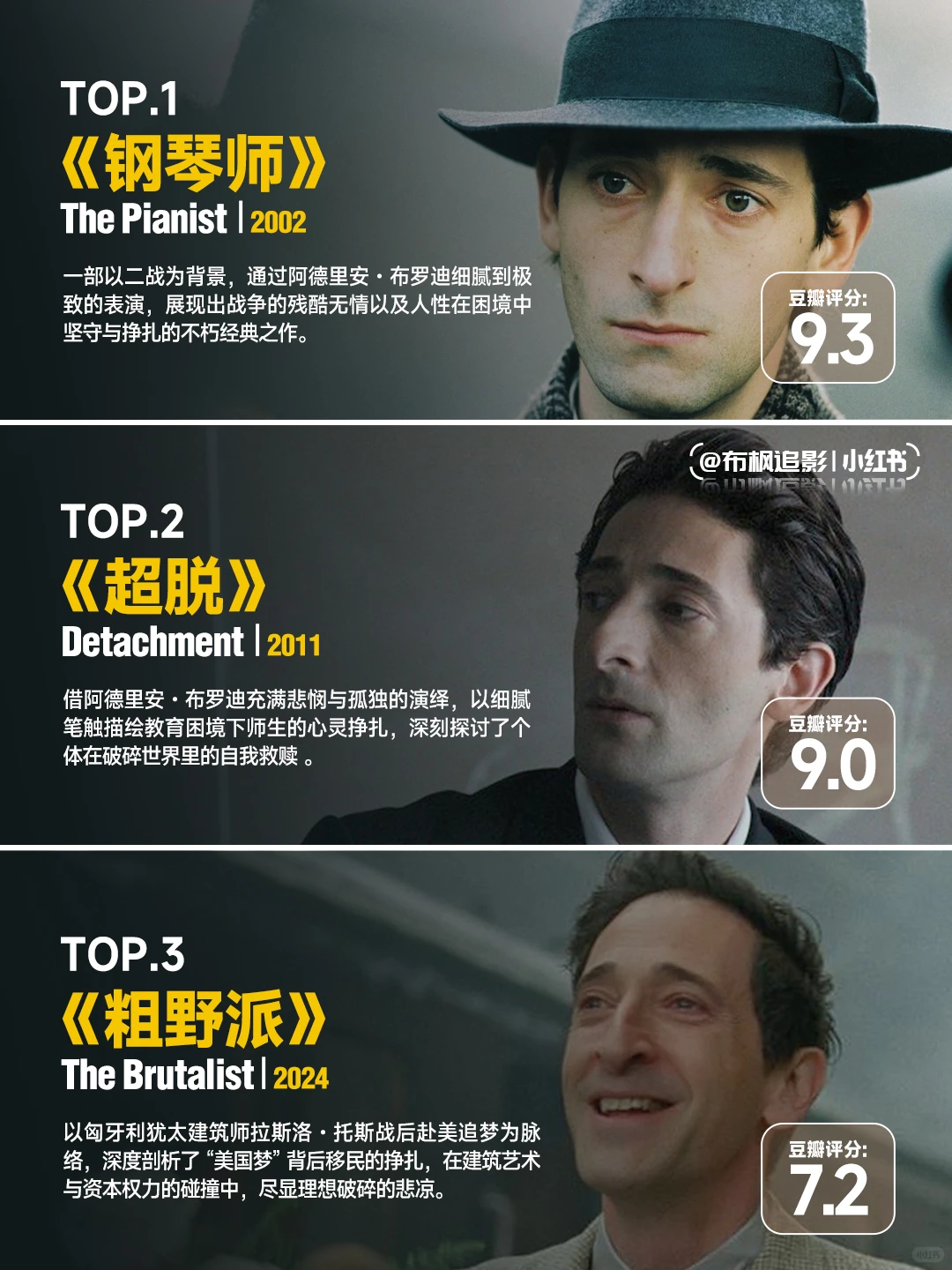 阿德里安·布罗迪9部破碎感电影推荐，豆瓣高分后劲神作 - ACGFav