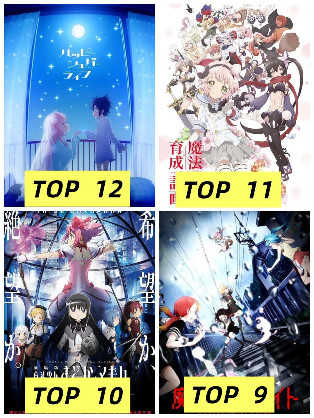 2011～2024最致郁动漫排行榜TOP12：魔法少女小圆、来自深渊领衔