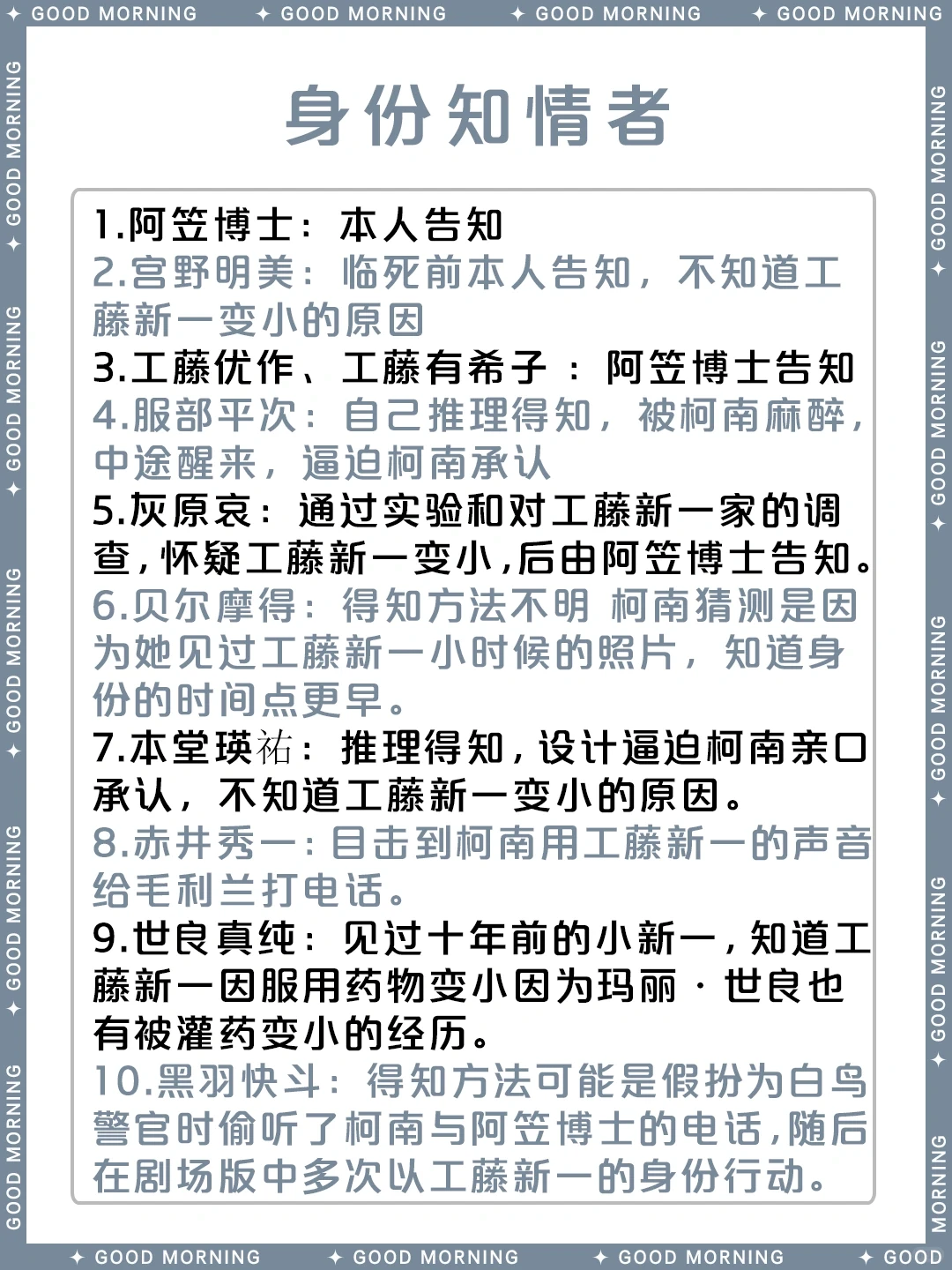 名侦探柯南江户川柯南工藤新一角色详解