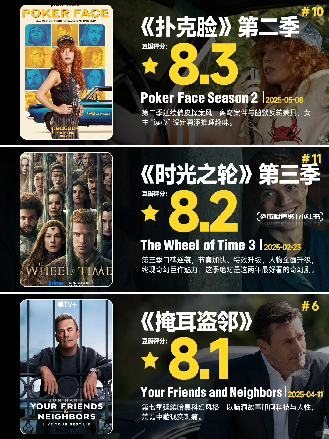 近期开播评分炸裂！这12部美剧豆瓣均分9.2，一集就上头