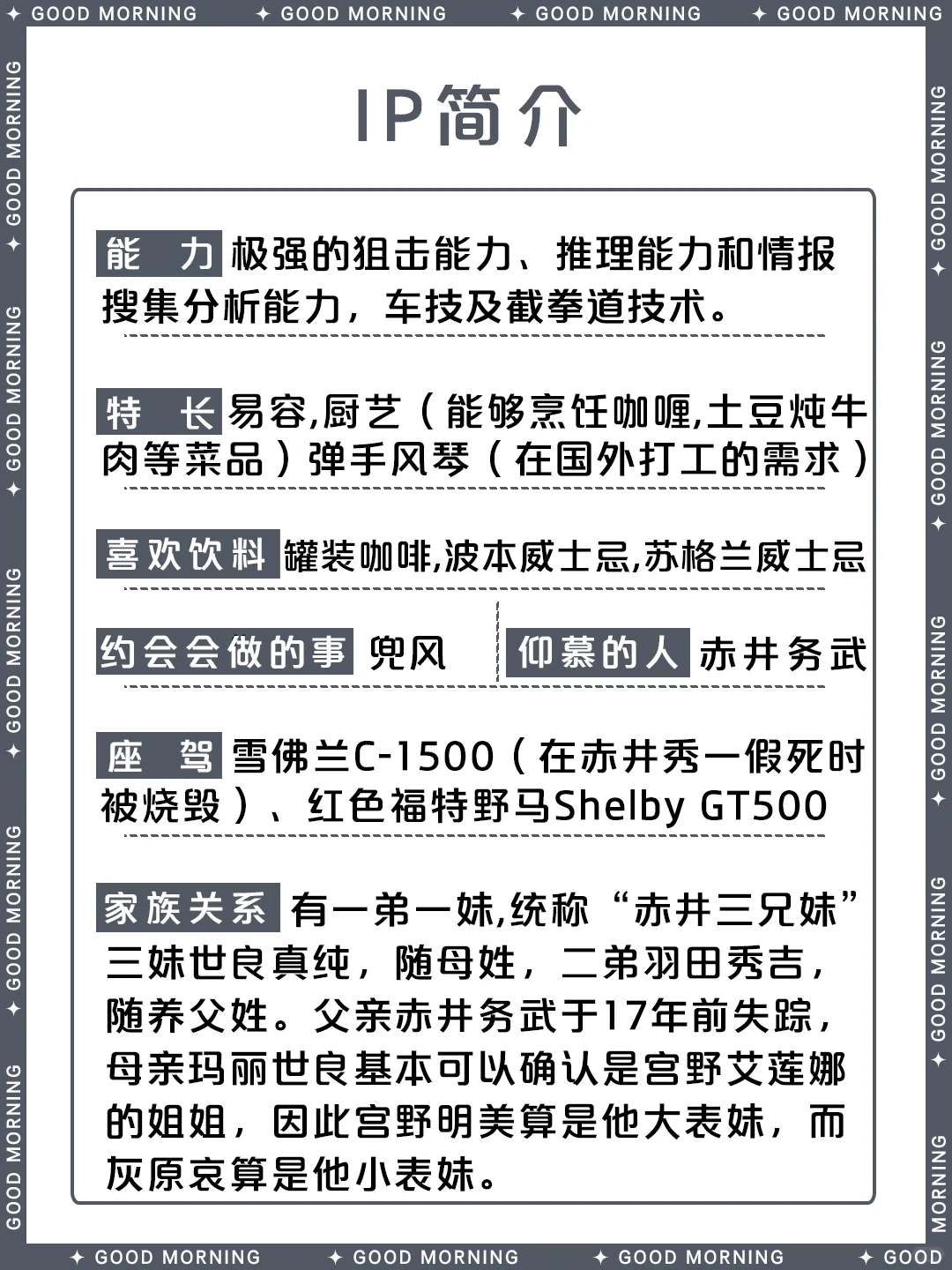 赤井秀一 | 名侦探柯南角色深度解析