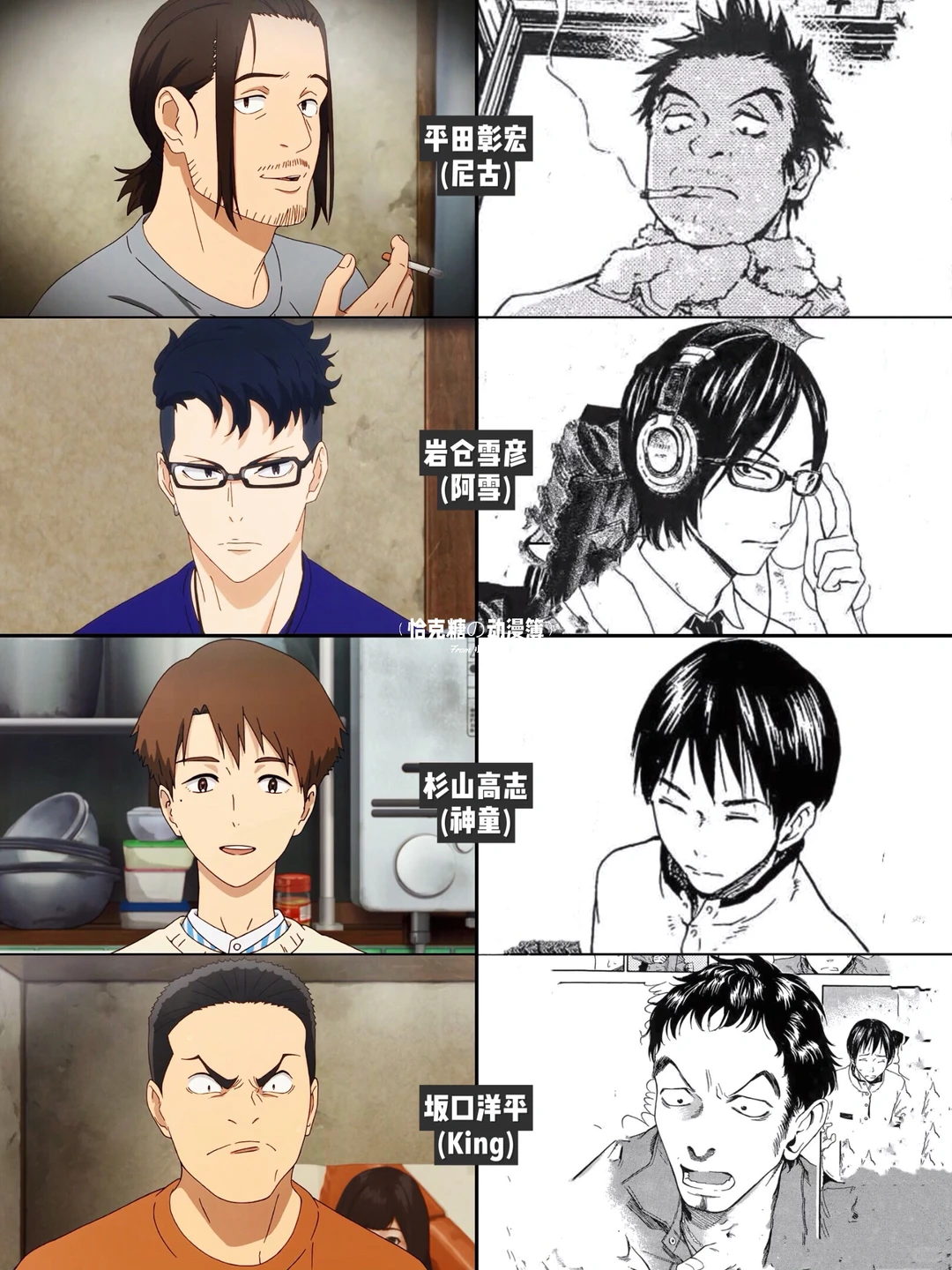 强风吹拂动画漫画人物对比图_简中版漫画上市