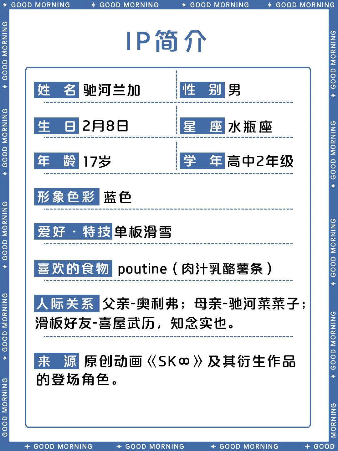 驰河兰加角色介绍 - 无限滑板人气角色解析