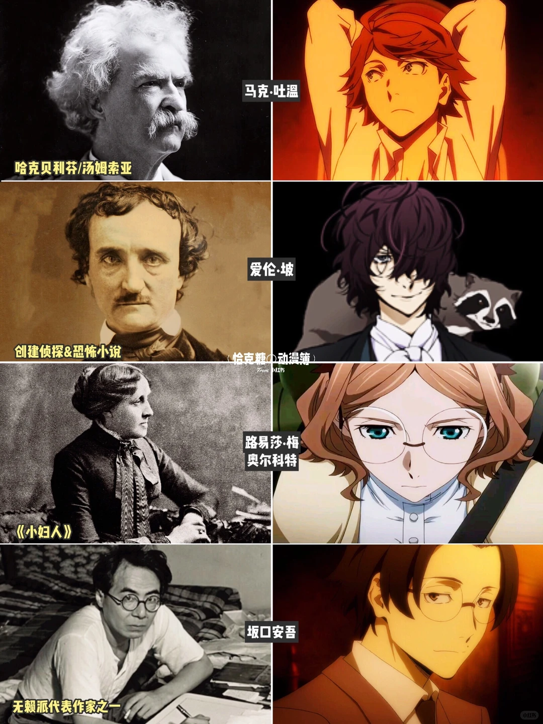 文豪野犬人物原型对比：真实文豪与动画角色差异全解析