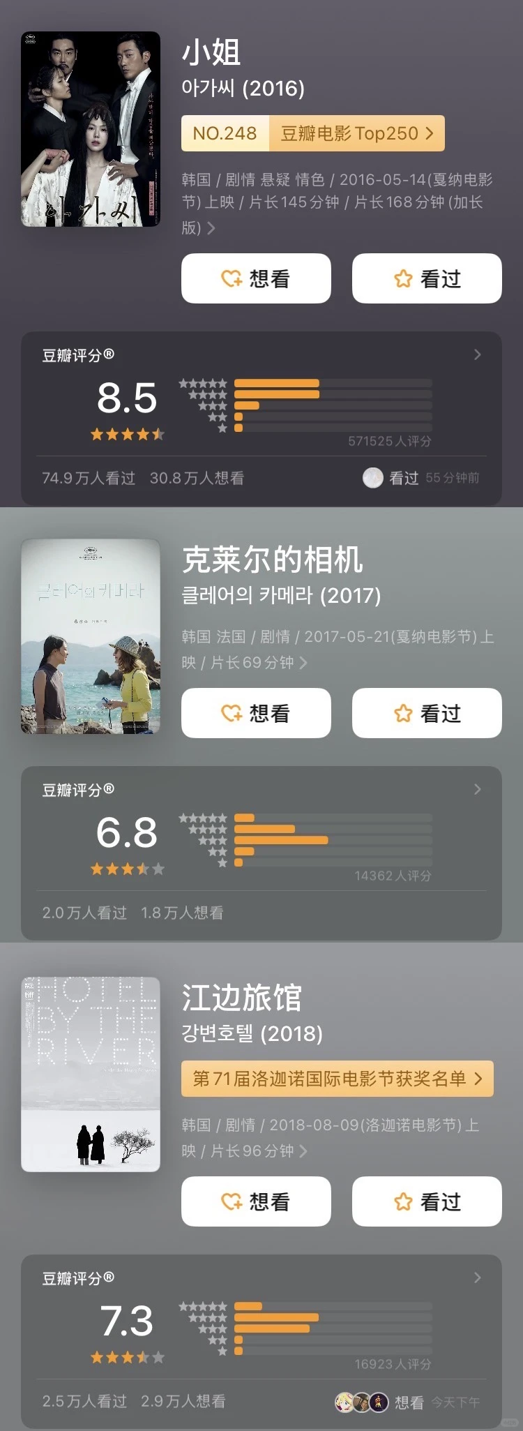沉醉于金敏喜的九部光影诗篇