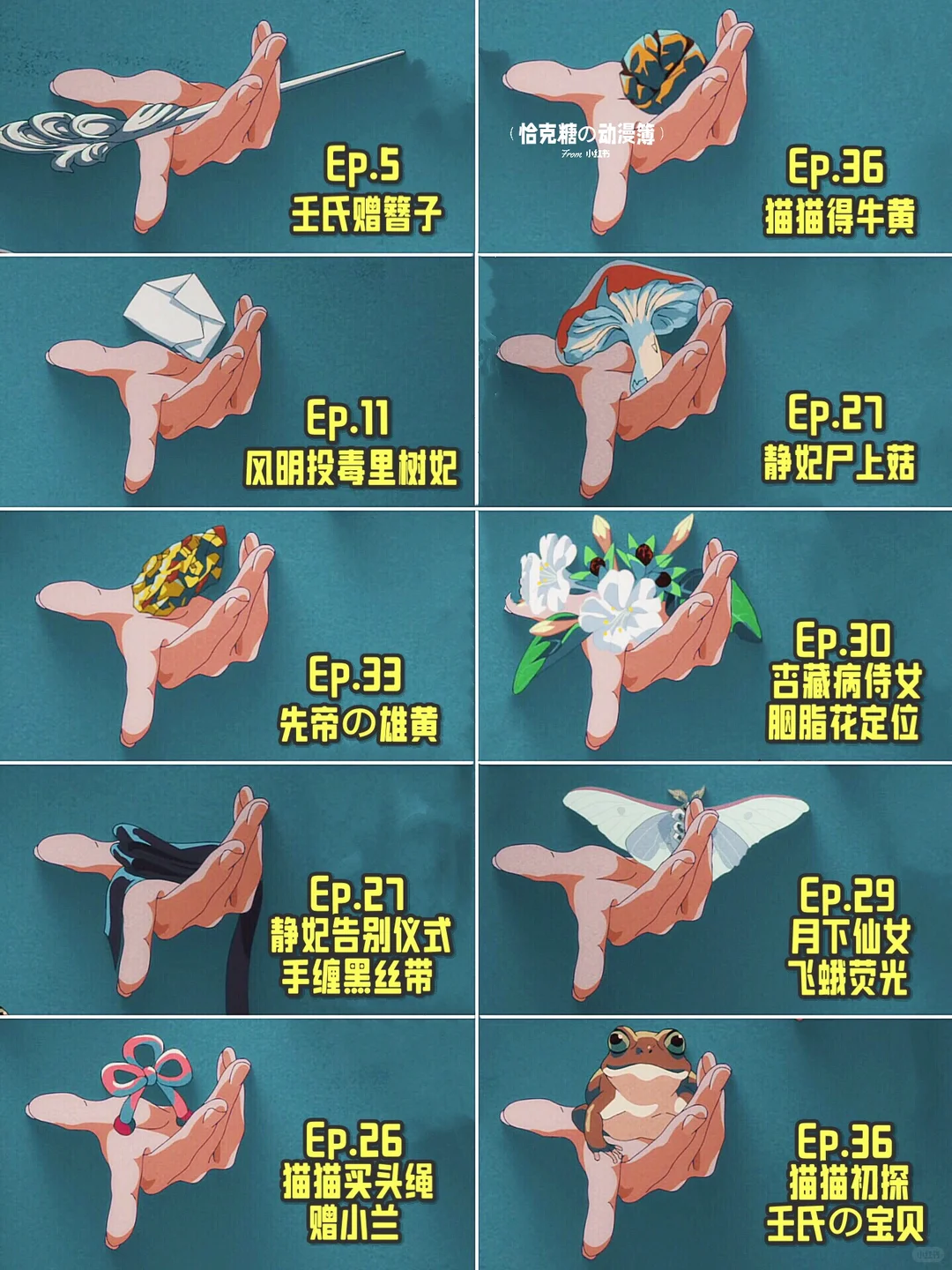 《药屋少女的呢喃》片头破解：猫猫身边的药材之谜