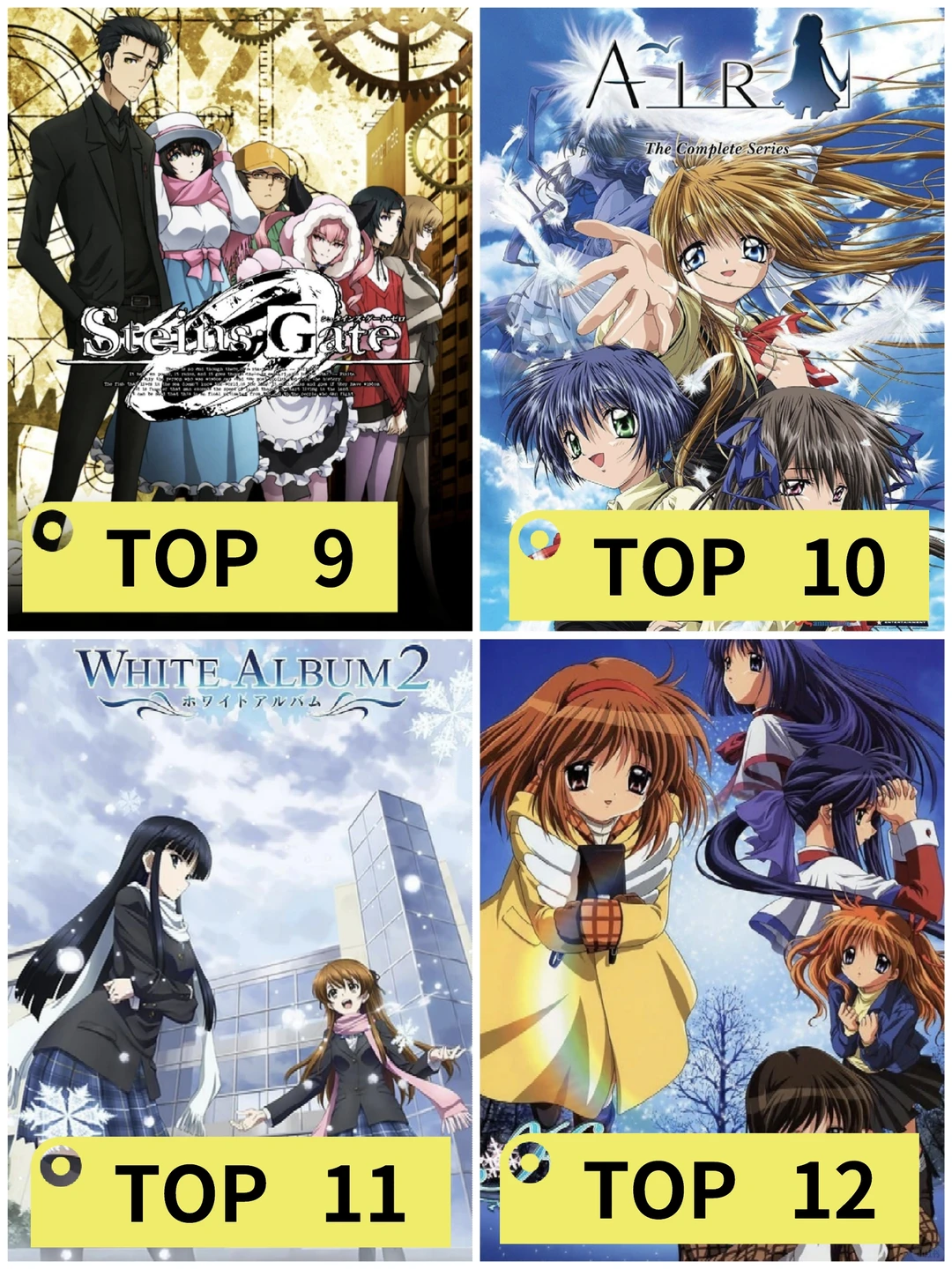 最热galgame改动漫排行榜Top16：石头门、Fate、CLANNAD领衔