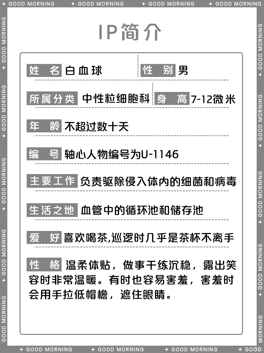 工作细胞白血球角色介绍 - 中性粒细胞U-1146