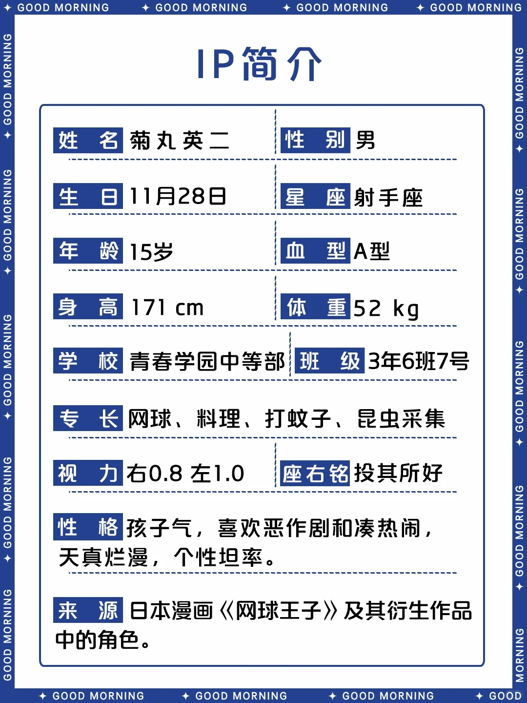 网球王子菊丸英二角色介绍 | ACGFav资讯站