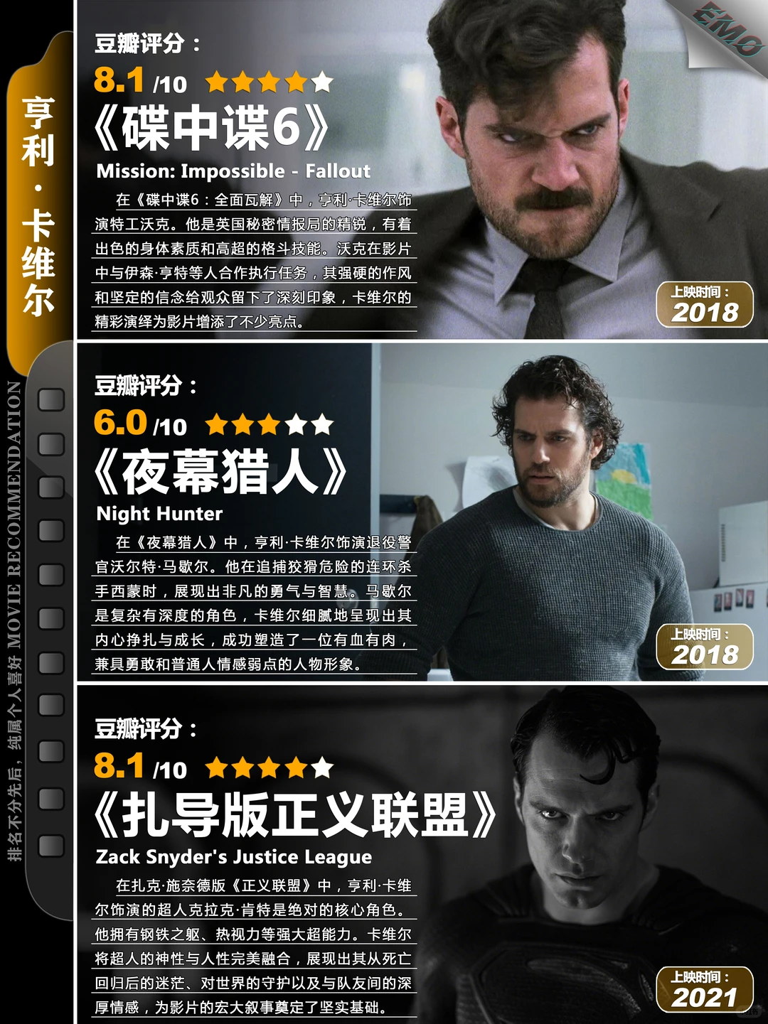 亨利·卡维尔影视推荐：超人、猎魔人等必看佳作 - ACGFav